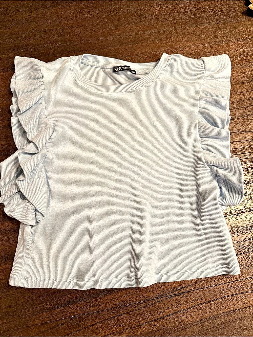 Zara Ruffle Sleeve Top